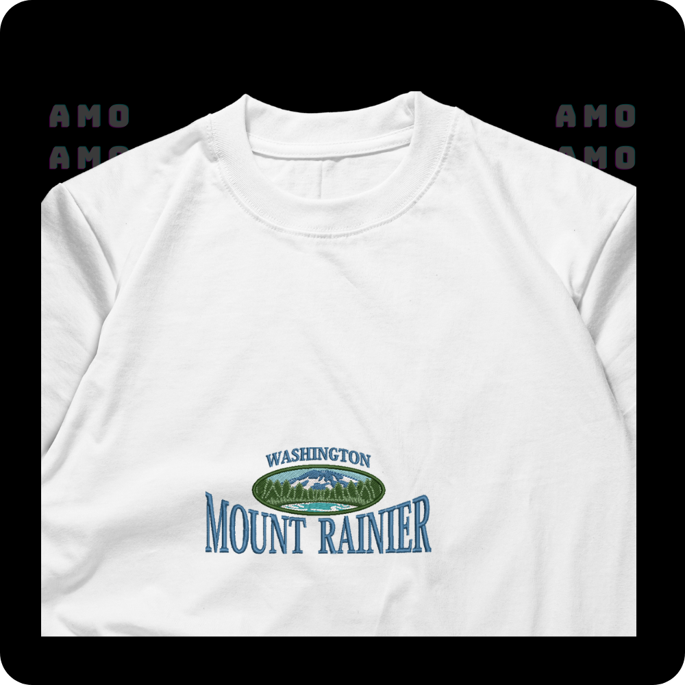 Washington Mount Rainier Embroidered T-Shirt