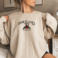 Portland Oregon The city of roses Embroidered Sweatshirts, photo 5