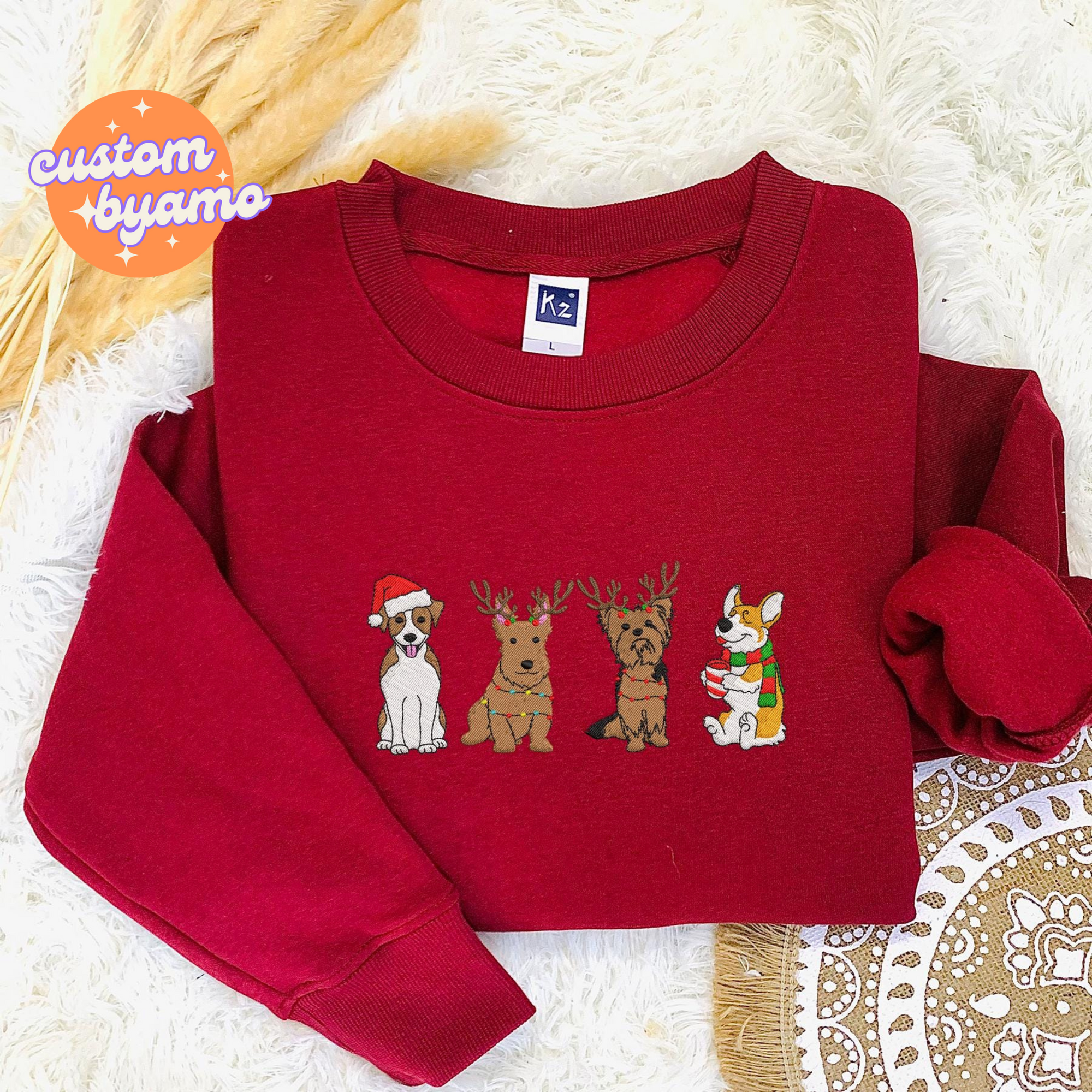 Cute Dog Embroidered Sweater/Hoodie