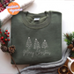 Christmas Tree Farm Lineart Embroidered Sweater/Hoodie