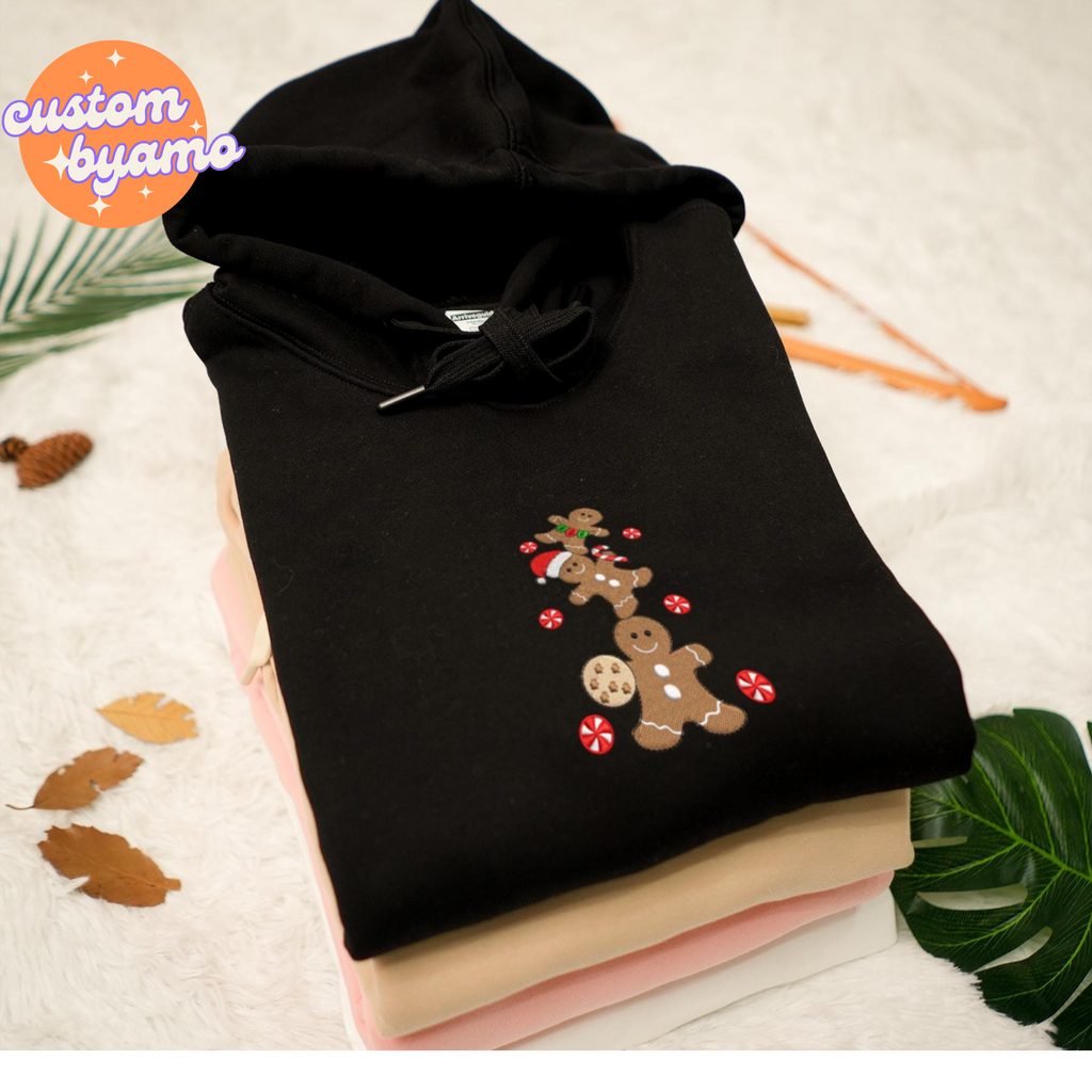 Christmas Gingerbread Embroidered Sweater/Hoodie