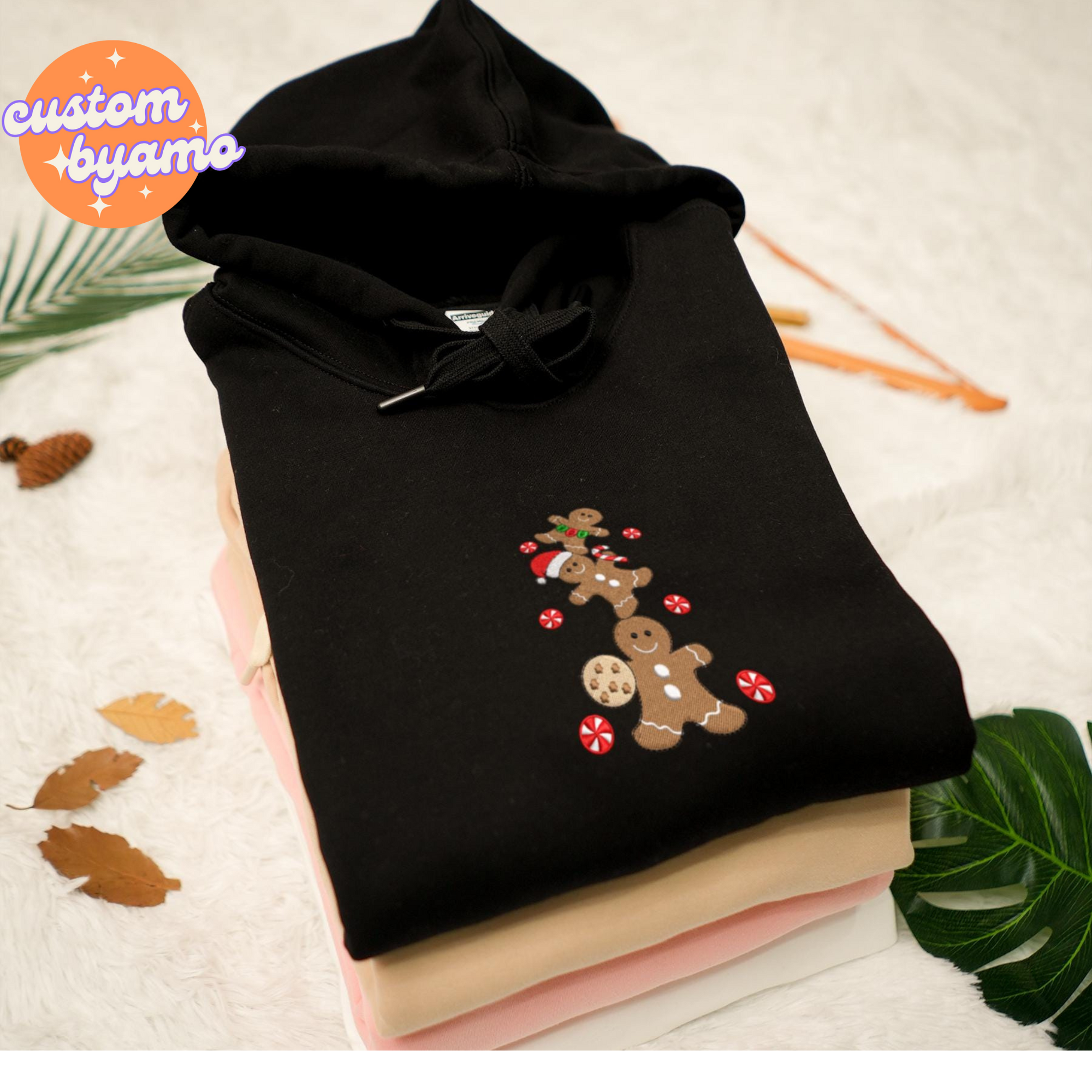Christmas Gingerbread Embroidered Sweater/Hoodie
