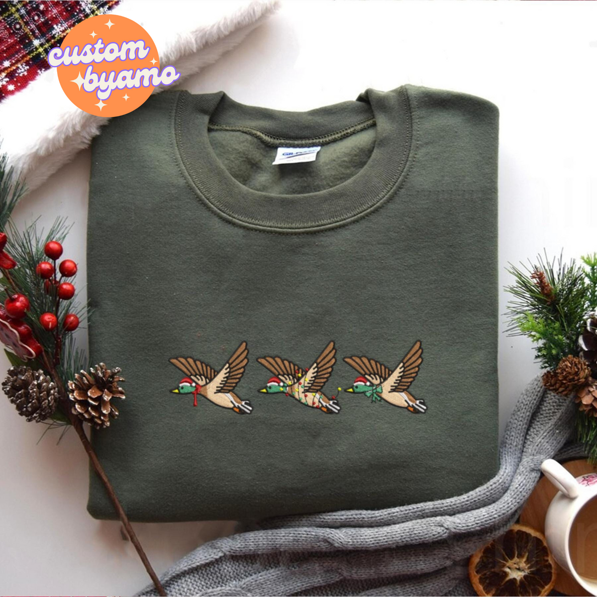 Christmas Duck Embroidered Sweatshirt, photo 2