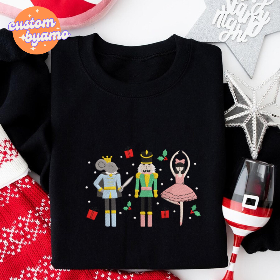 Christmas Ballet Princess Embroidered Sweaters