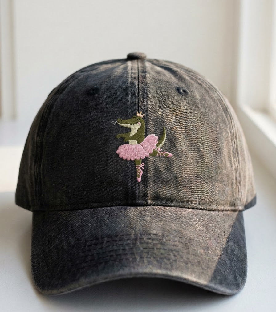 Pink Ballerina Embroidered Cap - view 3