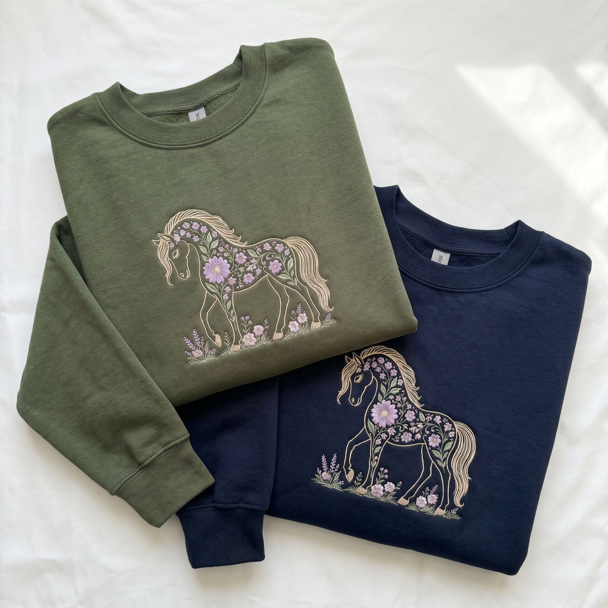Floral Horse Embroidered Sweatshirt - view 5