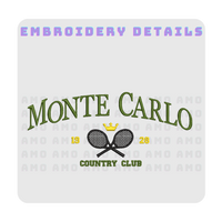 Monte Carlo 1928 Country club Embroidered T-Shirt
