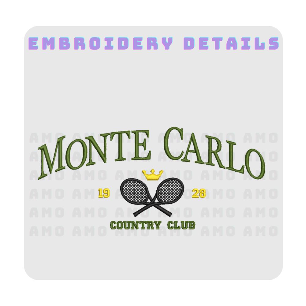 Monte Carlo 1928 Country club Embroidered T-Shirt