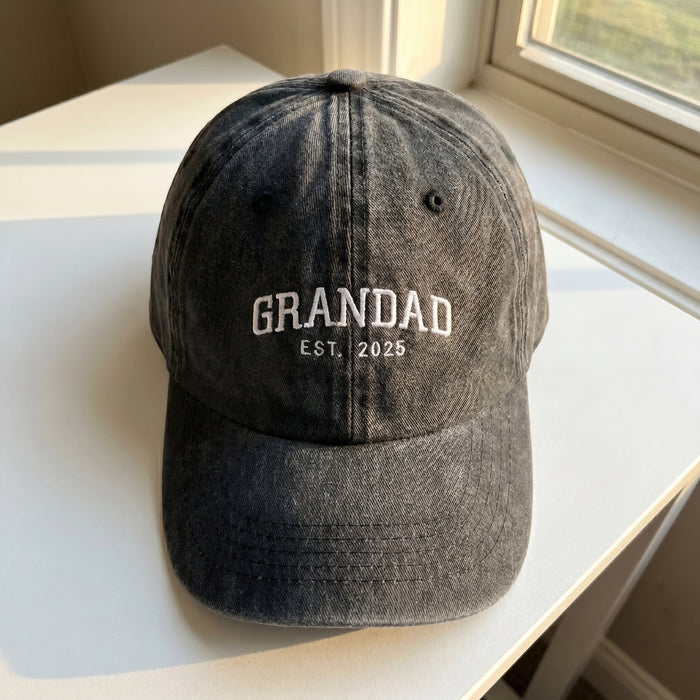Embroidered Grandad Hat for New Grandpa Gift