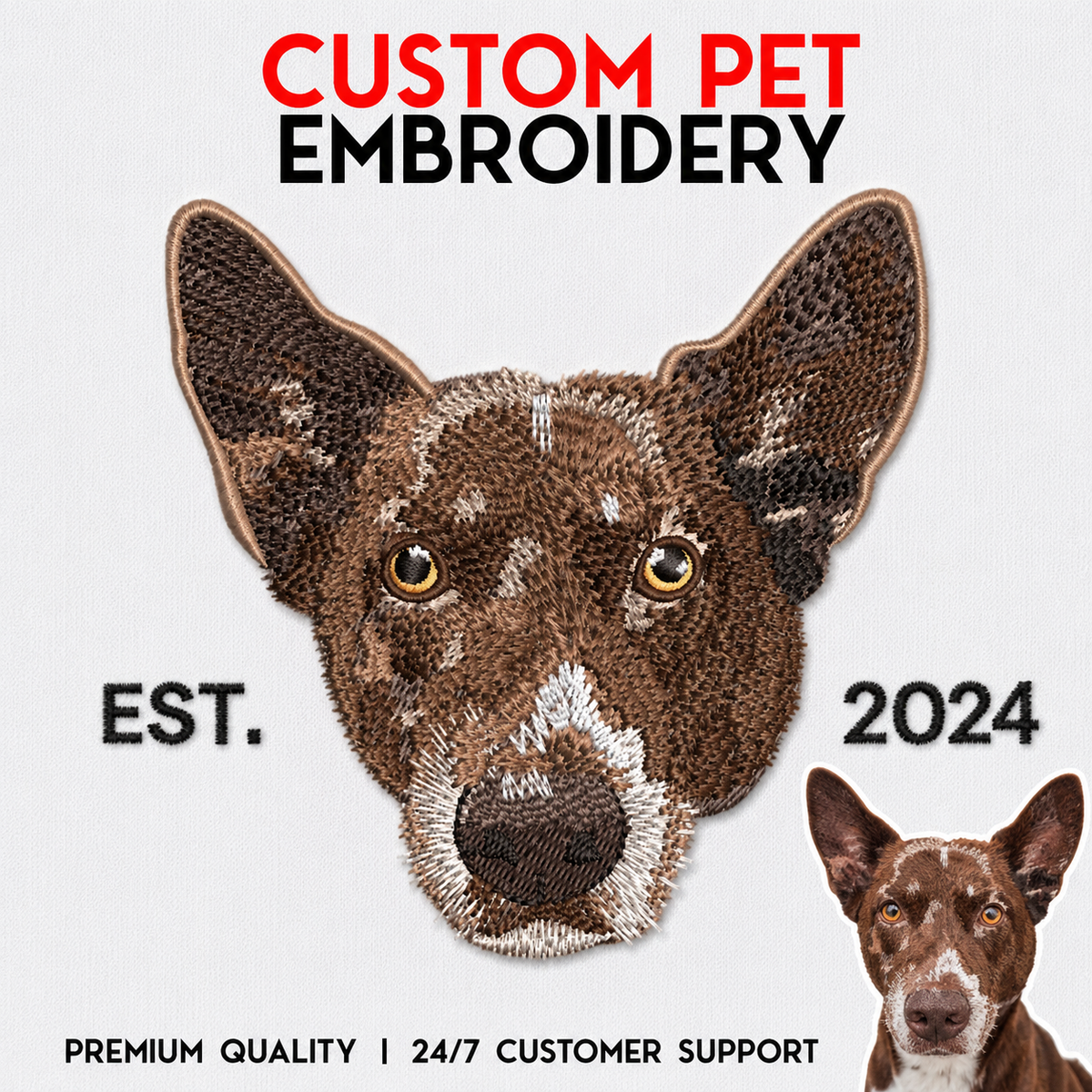 Custom Dog Embroidered Hoodie – Perfect for Pet Lovers - photo 1