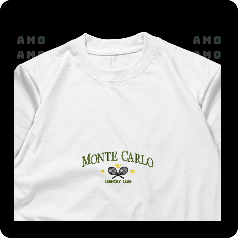 Monte Carlo 1928 Country club Embroidered T-Shirt