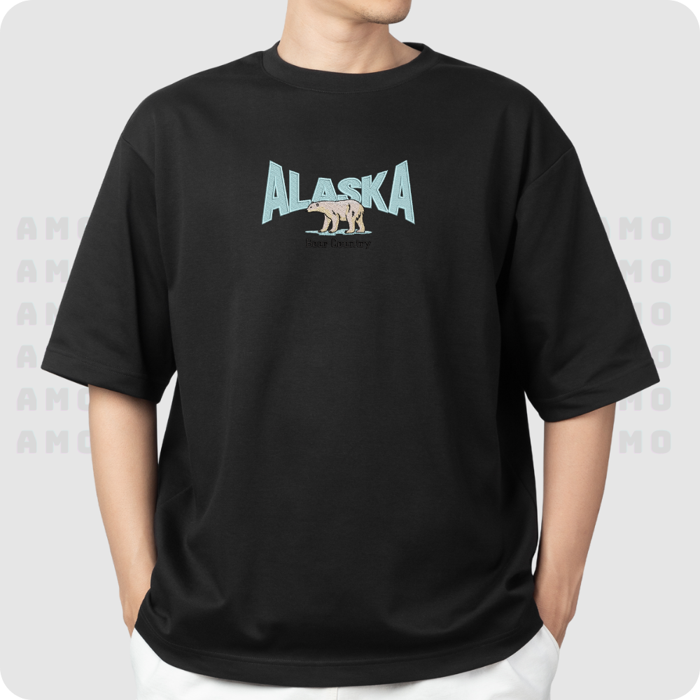 Alsaka Bear Country Embroidered T-Shirt 