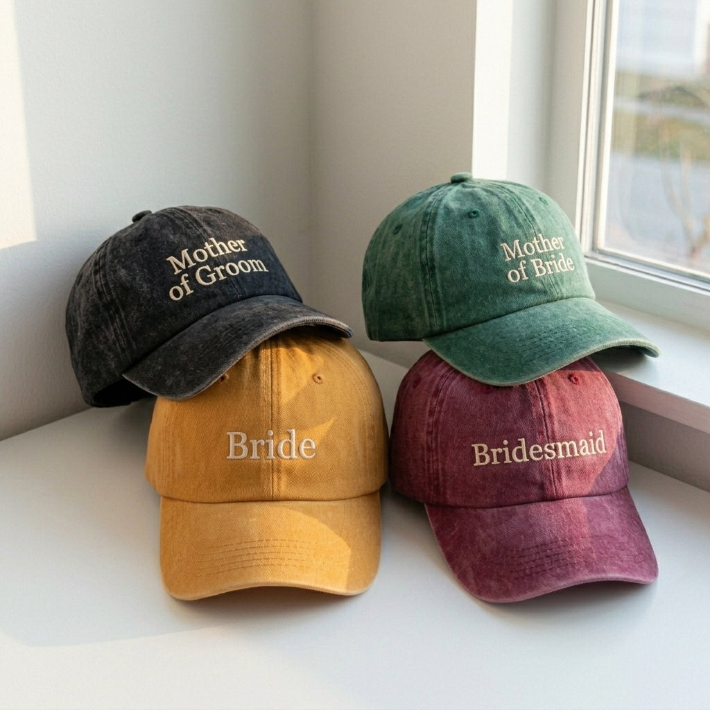 Personalized Embroidered Wedding Cap – Custom Bride Gift - photo 7