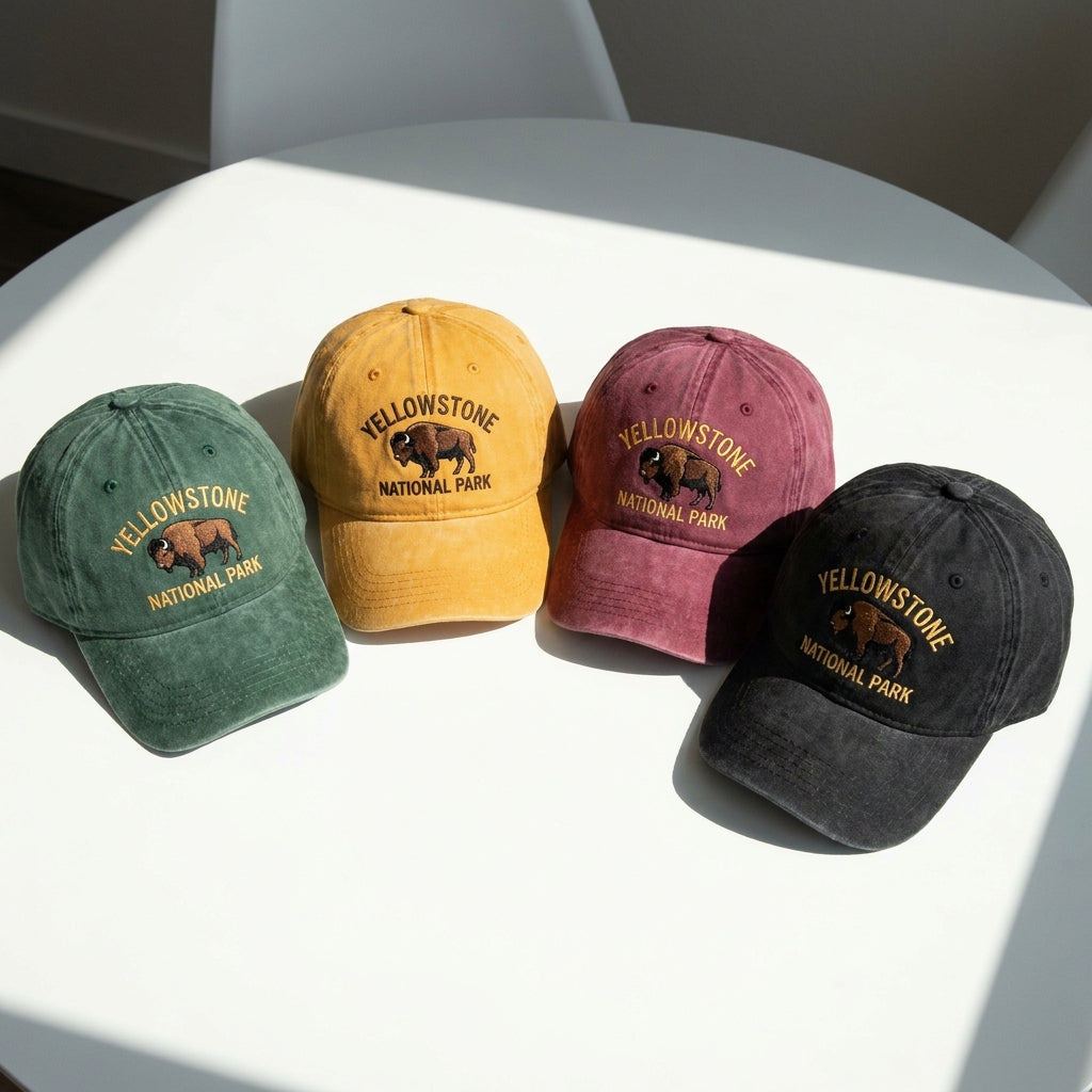 Yellowstone National Park Embroidered Cap – Nature Lovers Unite - photo 2
