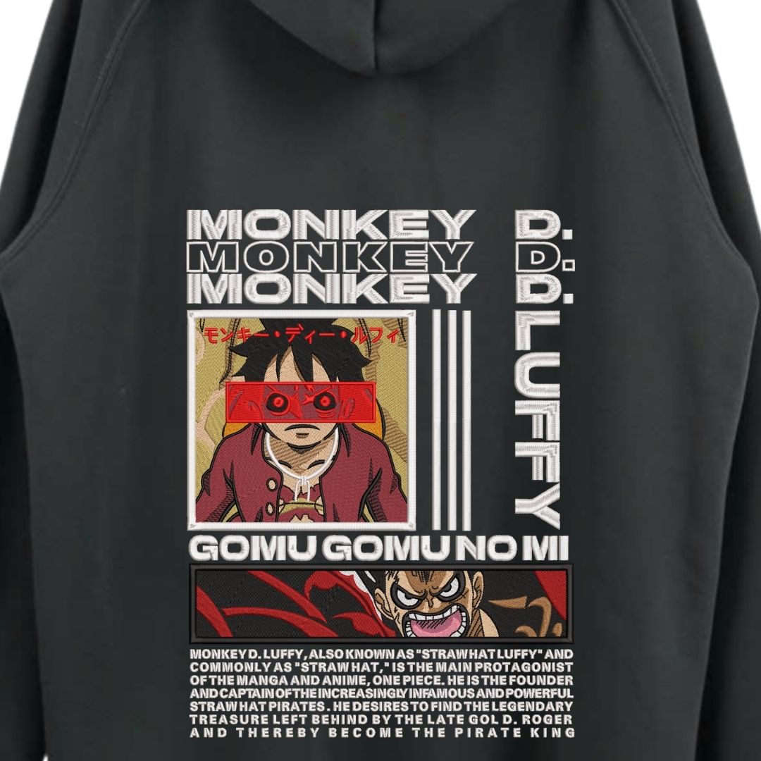 Monkey D. Luffy One Piece Embroidered Hoodie