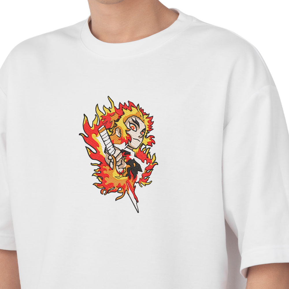 Kyojuro Rengoku | Kimetsu no Yaiba embroidered T-shirt