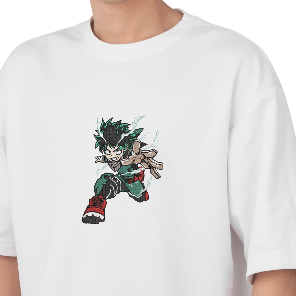 Izuku Midoriya Deku / My Hero Academia Embroidered T-shirt