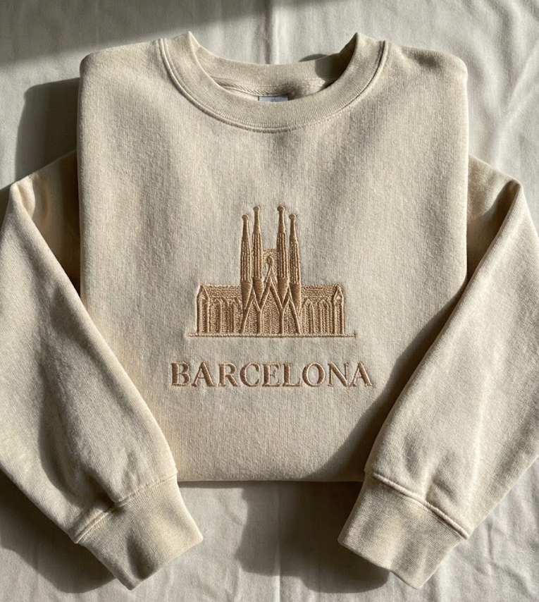 Barcelona Sweatshirt Embroidered – Trendy Travel Gift - photo 6