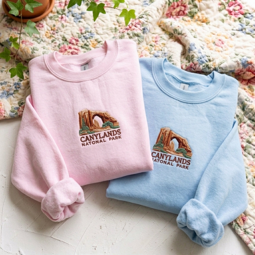 Canyonlands National Park Embroidered Sweater – Trendy Comfort - photo 3