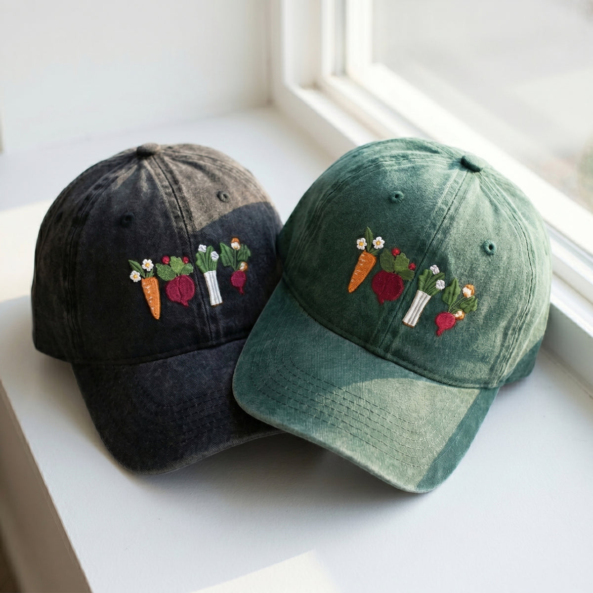 Vegetable and Flower Embroidered Cap – Trendy Streetwear Style - photo 3