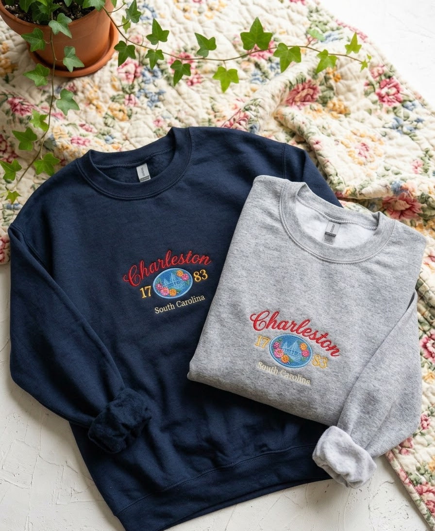Charleston Sweatshirt – Vintage South Carolina Crewneck Embroidered - photo 3
