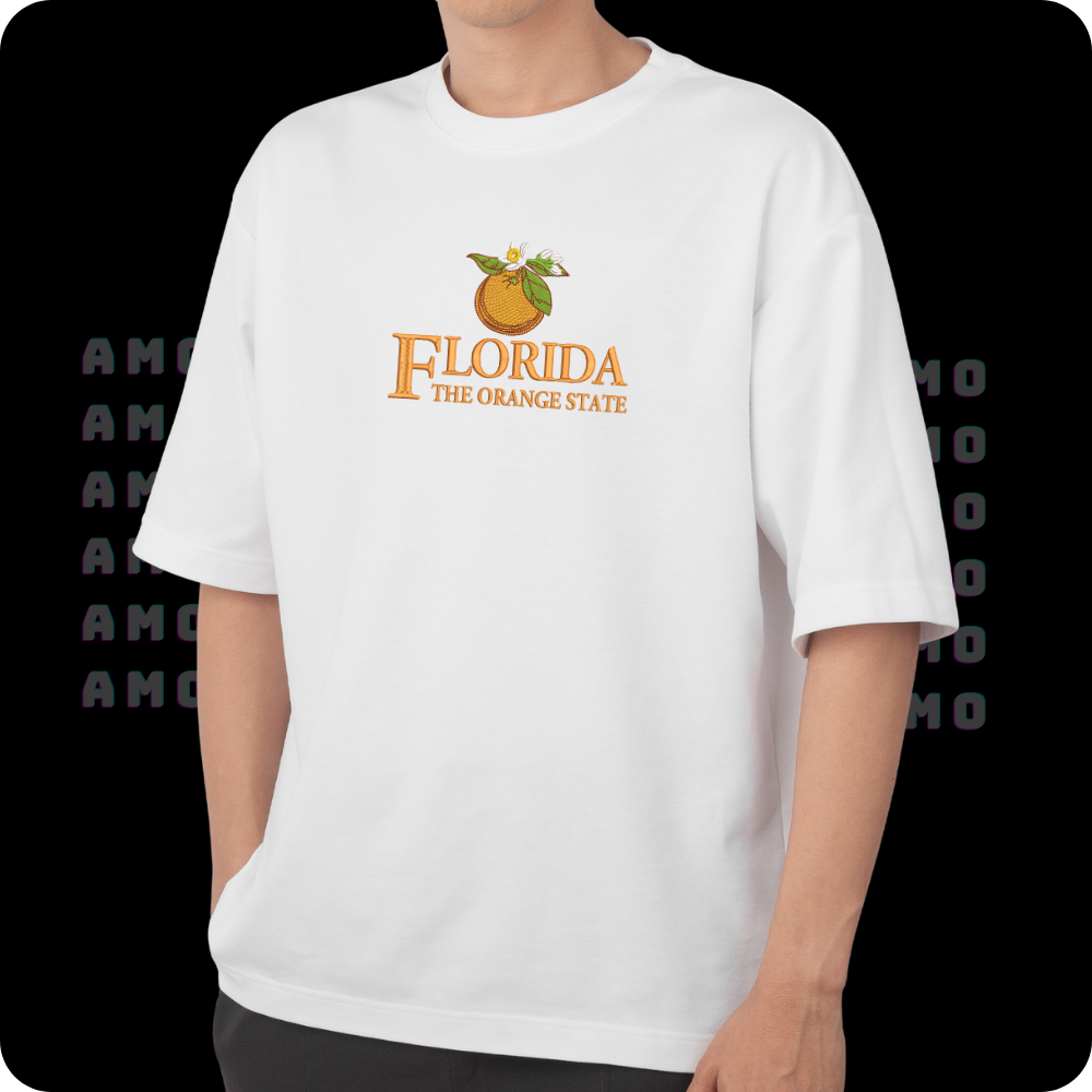 Florida The Orange State Embroidered T-Shirt, photo 3