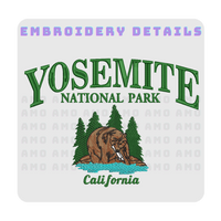 Yosemite National Park California Embroidered T-Shirt 