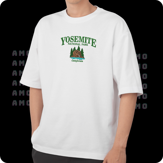 Yosemite National Park California Embroidered T-Shirt 