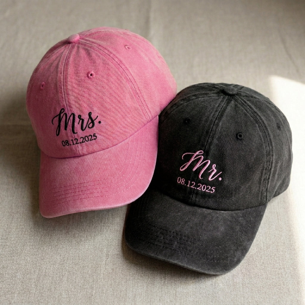 Mr & Mrs Embroidered Cap – Perfect for Newlyweds - photo 5