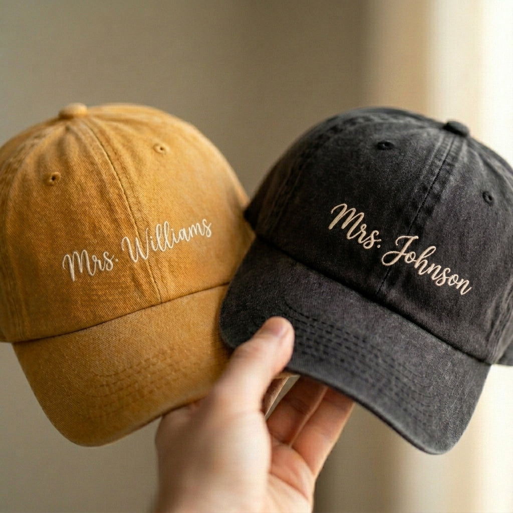 Custom Mrs. Last Name Embroidered Cap – Perfect Engagement Gift - photo 5