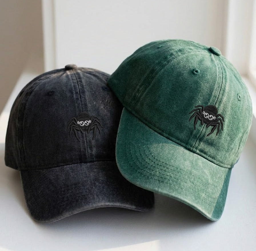 Cute Spider Embroidered Cap - view 2