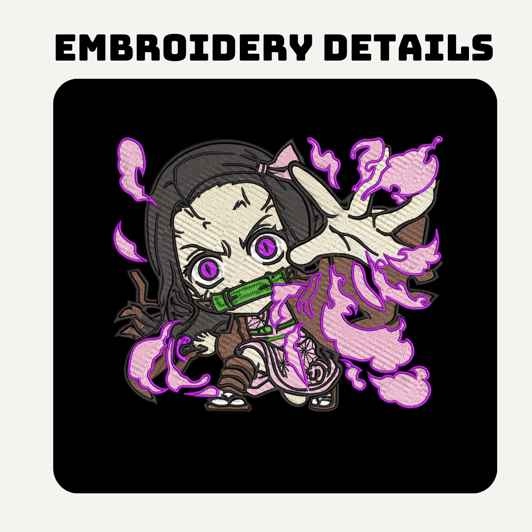 Nezuko Demon Slayer Embroidered Hoodie