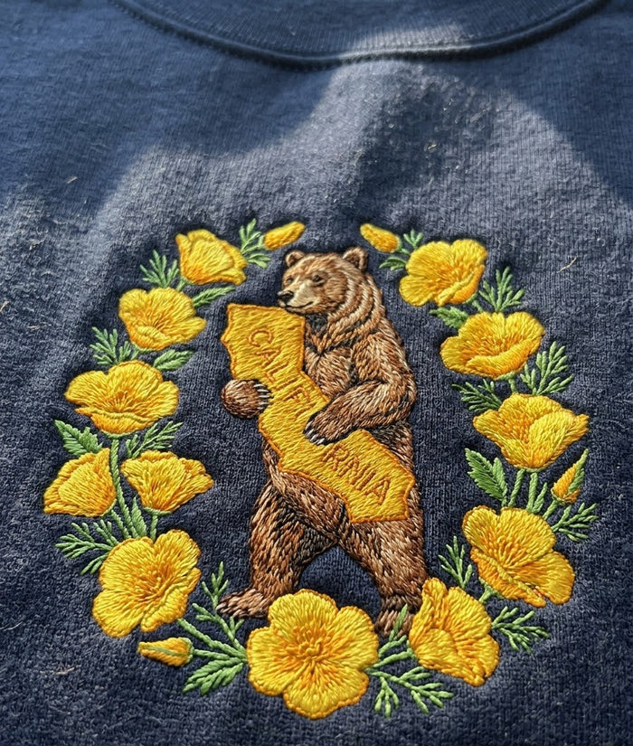 California Bear Embroidered Sweatshirt