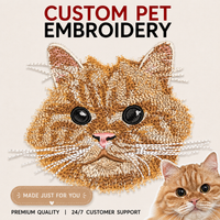 Custom full body pet embroidery file – dog and cat design – example 3