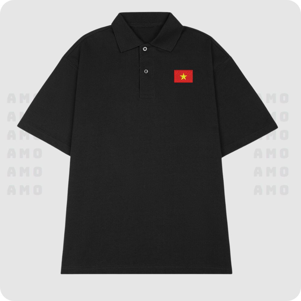 Vietnam Flag Polo Embroidered Vietnamese - ÁO POLO ĐỘC LẬP