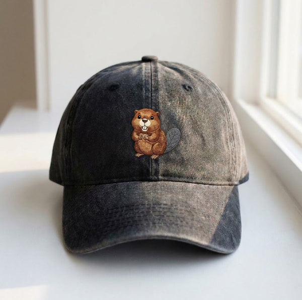 Woodland Animal Embroidered Cap – Washed Dad Hat