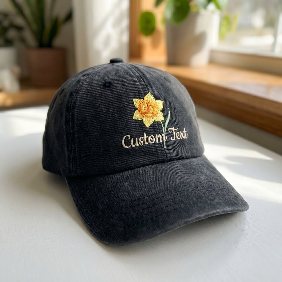 Embroidered Birth Flower Hat – A Unique Gift for Mom - photo 2