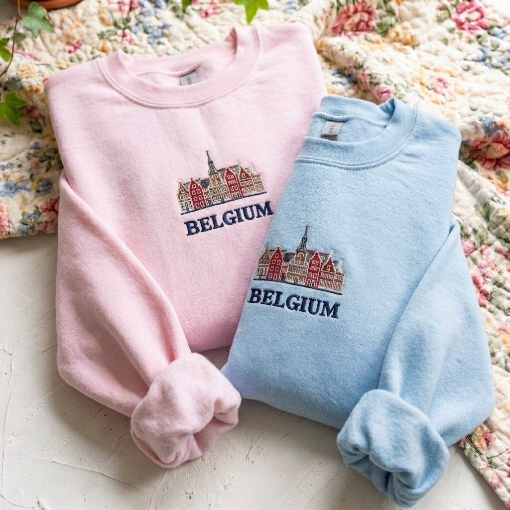 Belgium Embroidered Sweater – Trendy Streetwear Style - photo 2