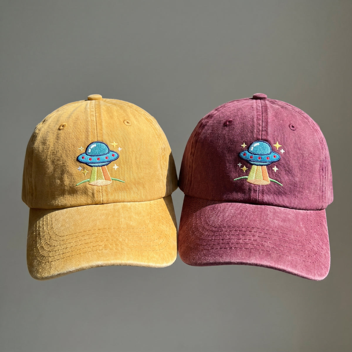 UFO Retro Graphic Alien Embroidered Cap – Supernatural Style - photo 3