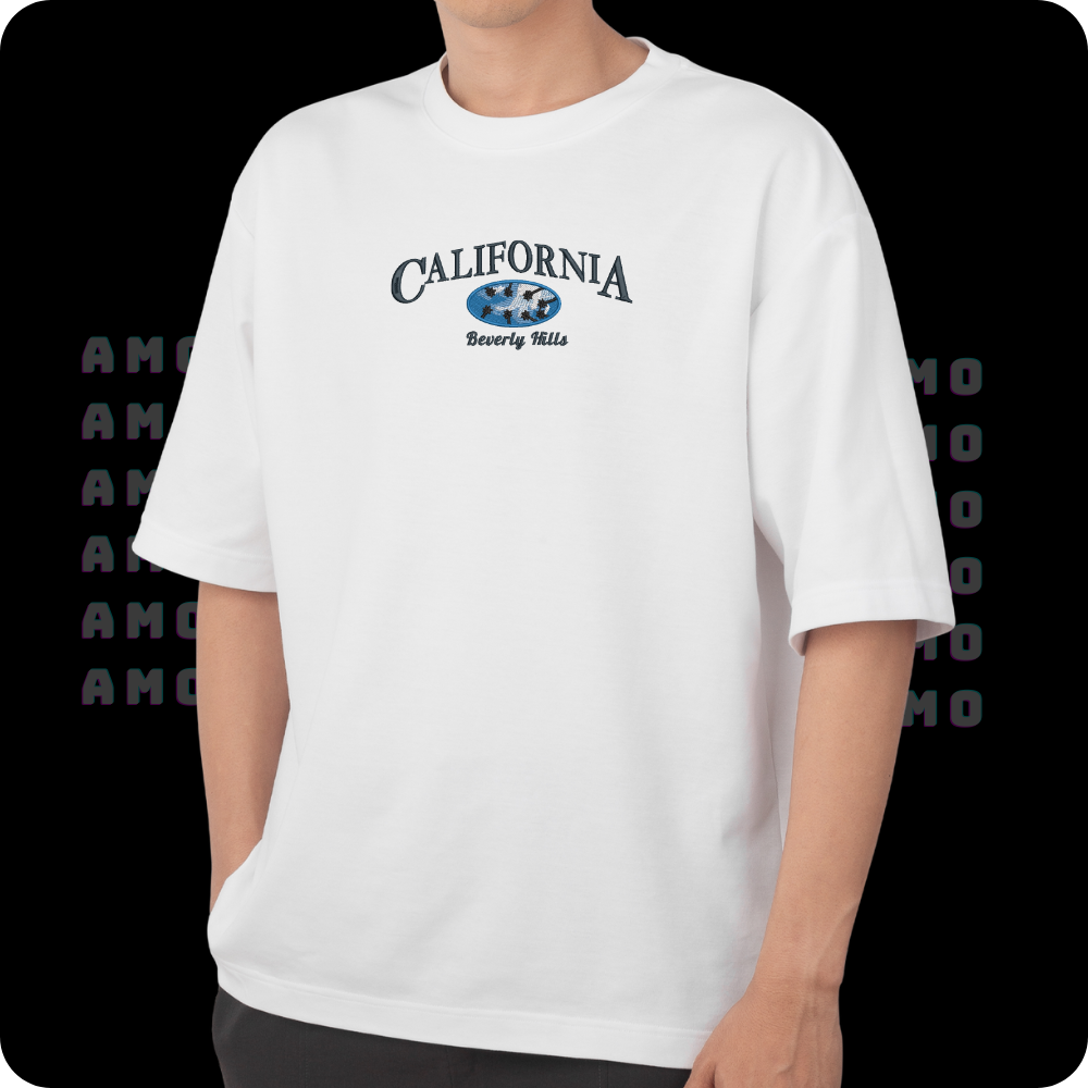 California Beverly Hills Embroidered T-Shirt