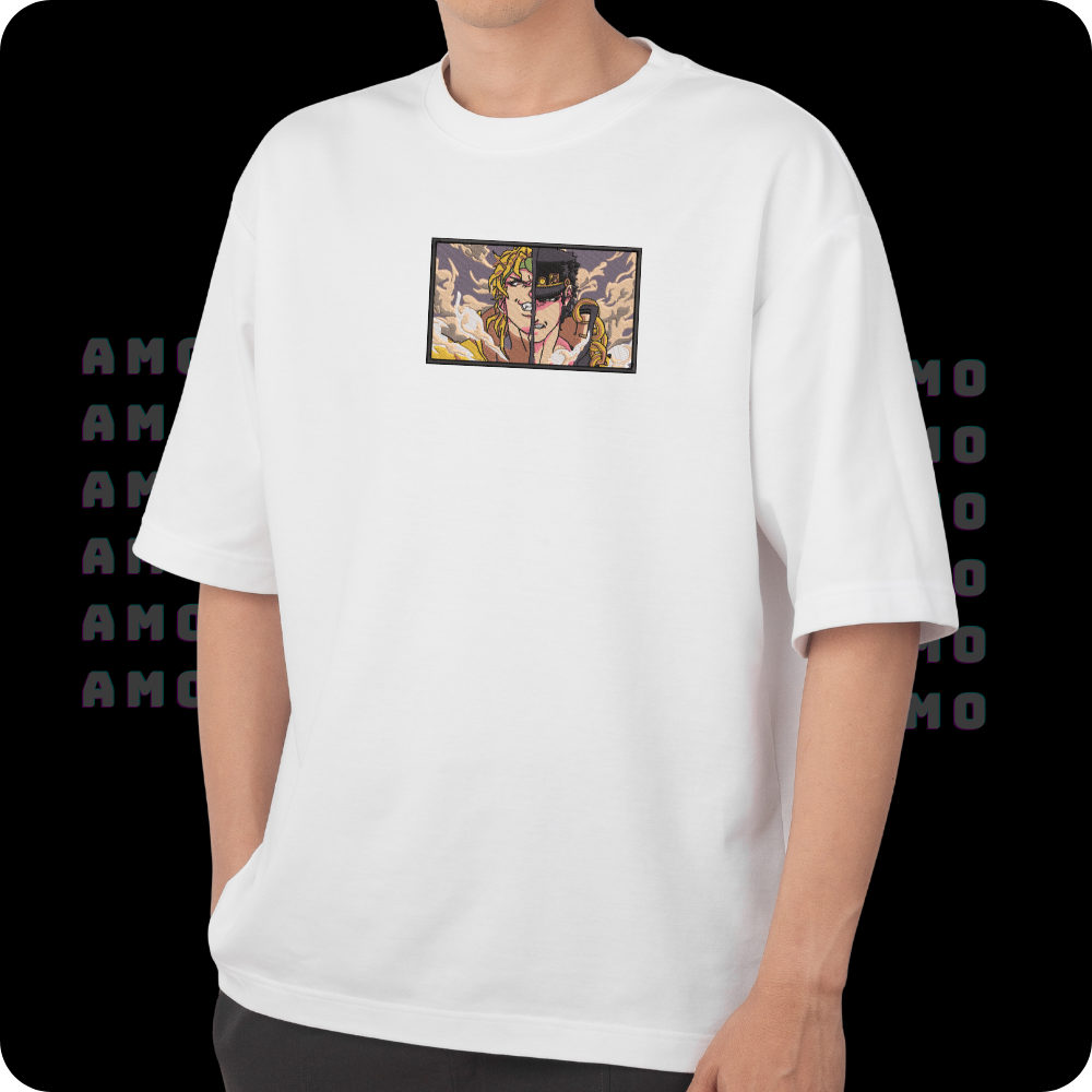 Jojo Dio Jojo's Bizarre Adventure embroidered T-shirt