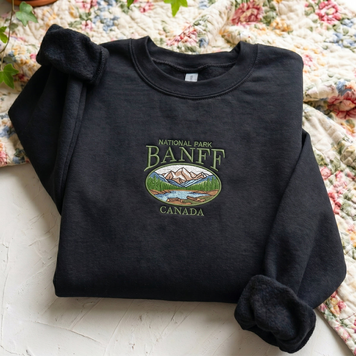 Banff National Park Embroidered Sweater – Cozy Comfort - photo 1
