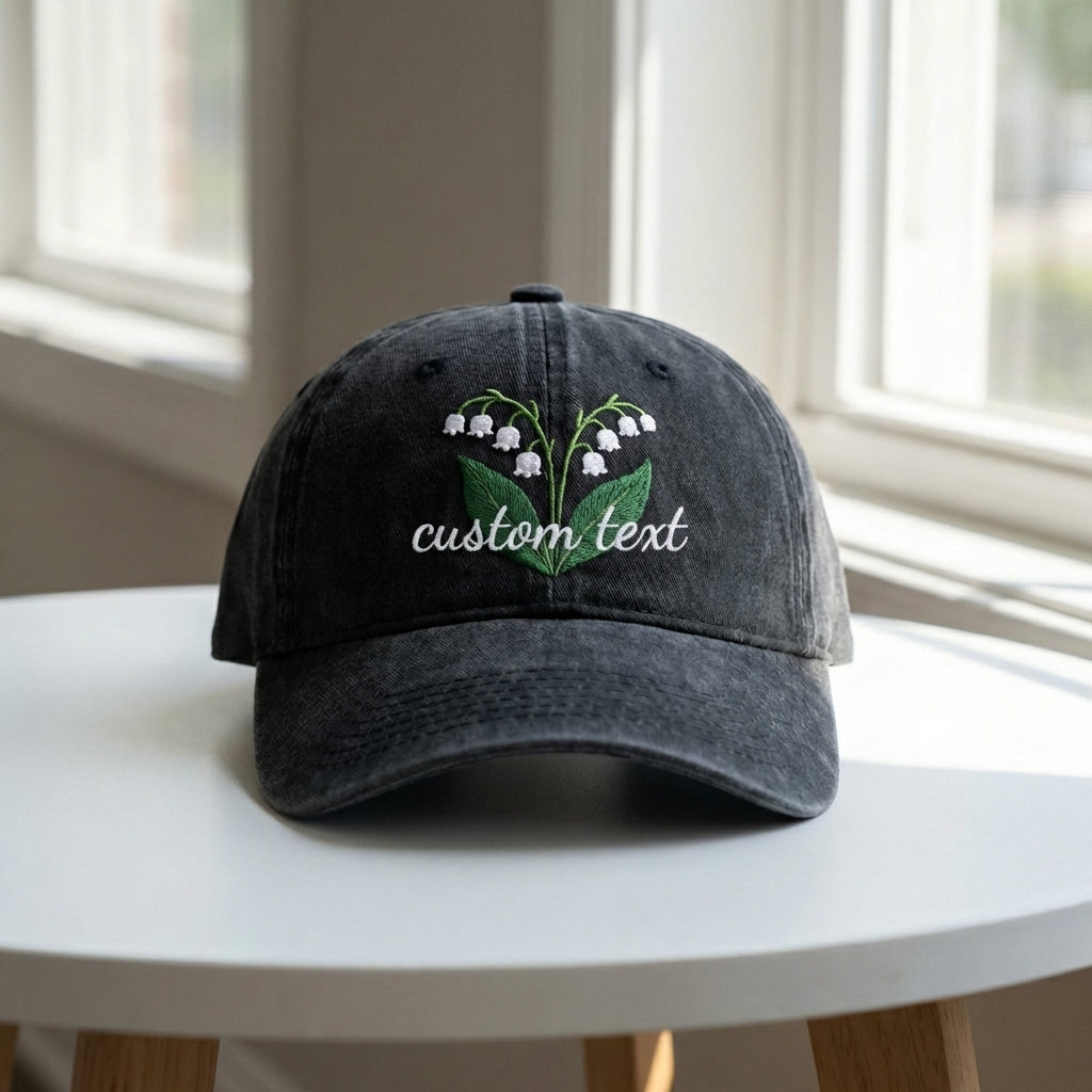Birth Flower Embroidered Cap – Custom Gift for Mom - photo 1