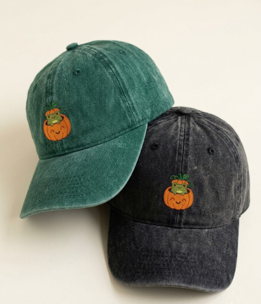 Pumpkin Frog Embroidered Cap - view 3