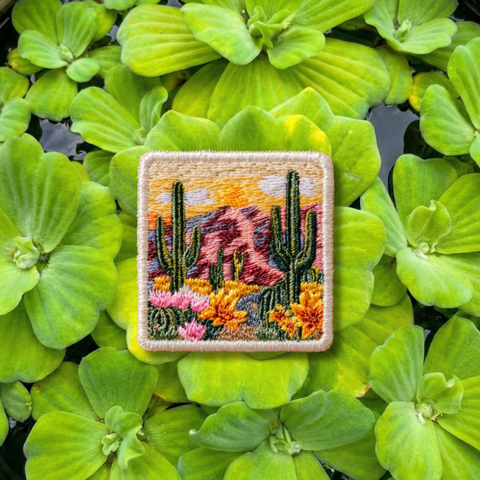 Arizona Cactus Desert Embroidery Patch – 3 Inch