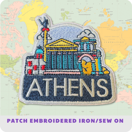 Athens Travel Embroidered Patch