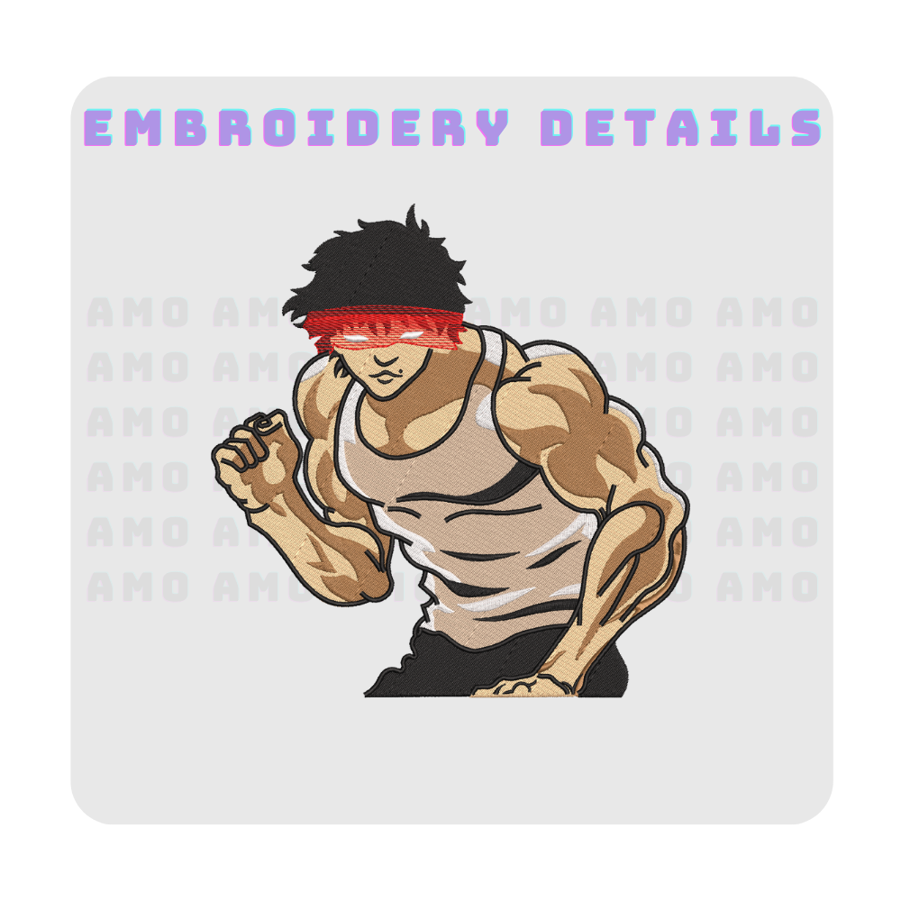 Baki the Grappler embroidered T-shirt