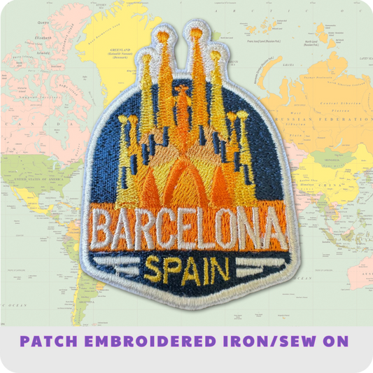 Barcelona Travel Embroidered Patch