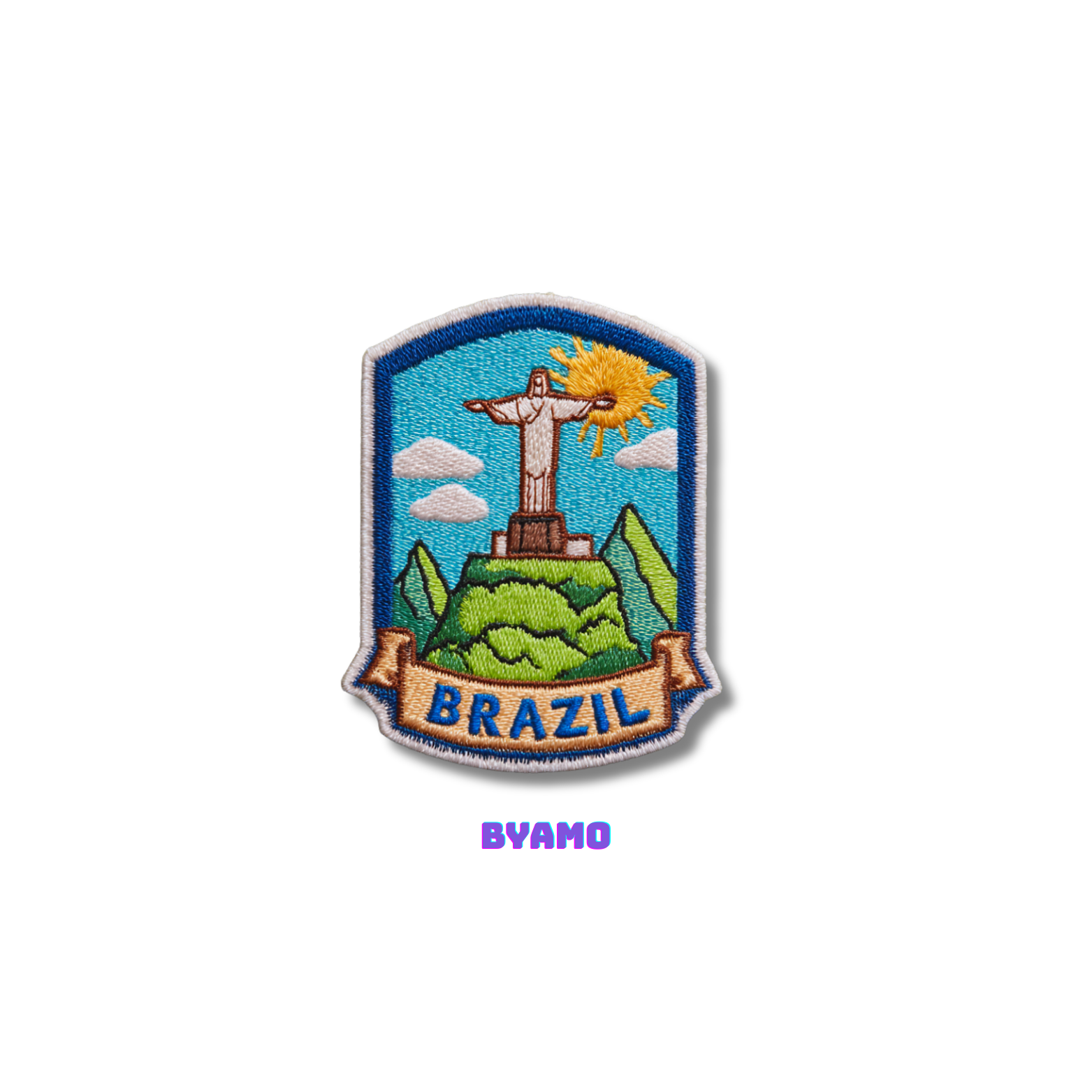 Brazil embroidered patch iconic landmark travel souvenir
