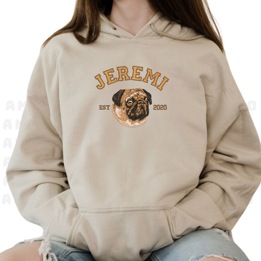 Custom Embroidered Pet Hoodie